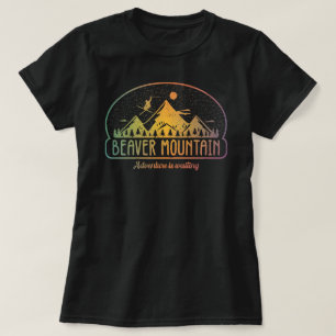 T-shirt Retro Beaver Mountain Adventure attend