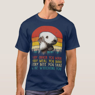T-shirt Retro Bedlington Terrier Chaque Snack Que Vous Fai