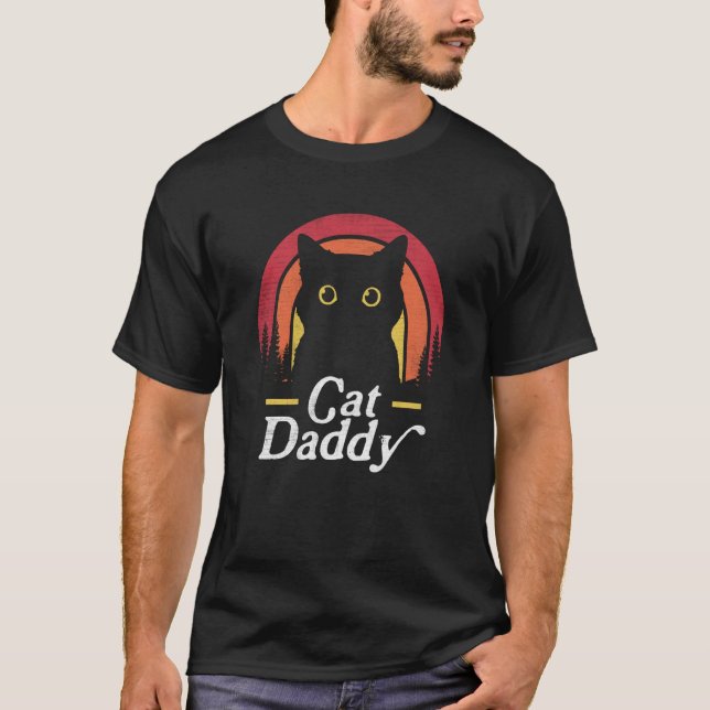 T-shirt Retro Best Cat Dad Ever Father's Day 2023 Cat Dadd (Devant)