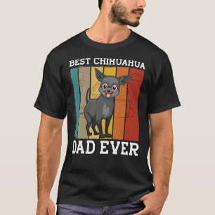 T-shirt Retro Best Chihuahua Papa Jamais