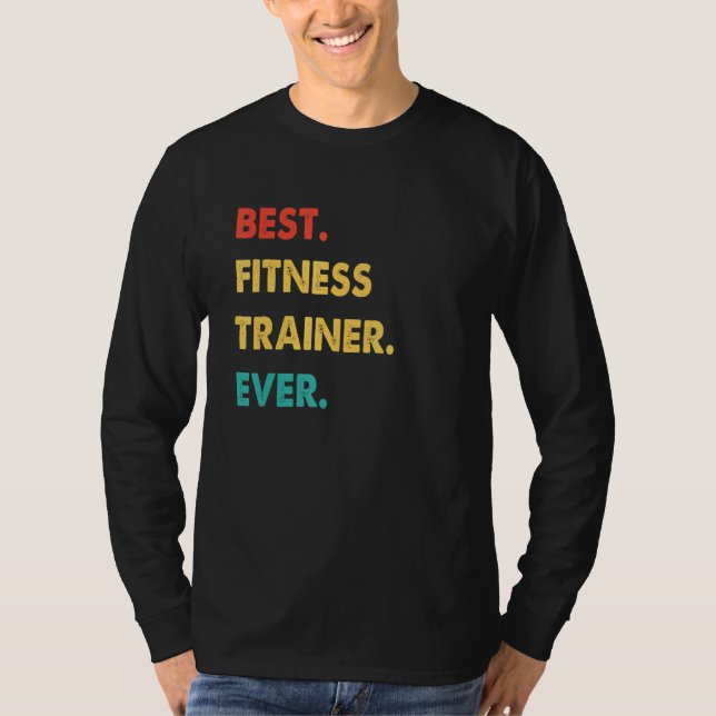 T-shirt Retro Best Fitness Trainer Ever (Devant)