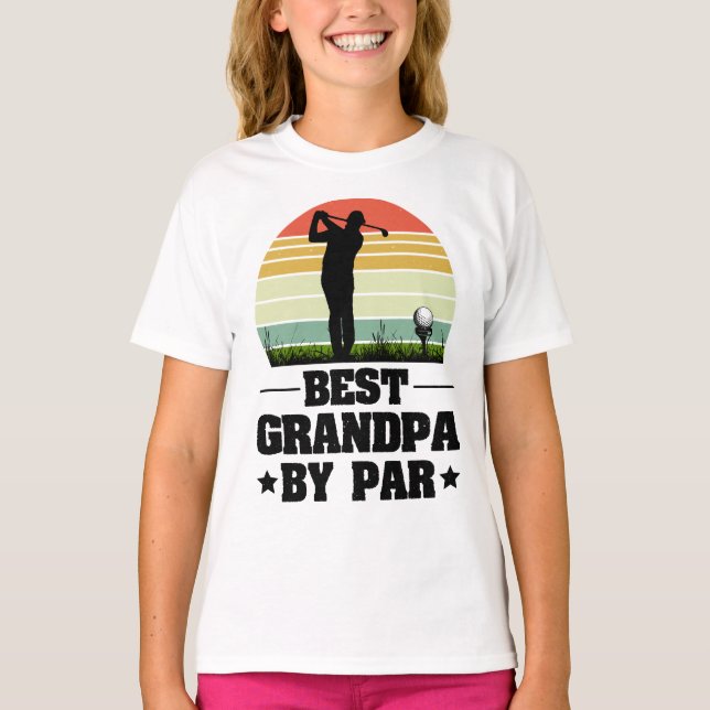 T-shirt Retro Best Grandpa By Par Golf | Jour des grands-p (Devant)