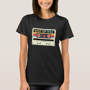 T-shirt Retro Best Of 1946 Bande de cassette 76e anniversa