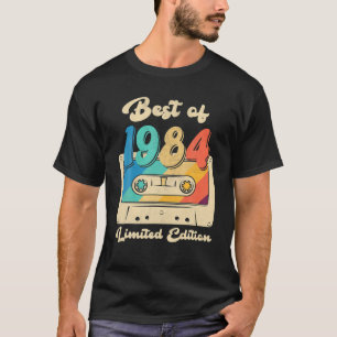 T-shirt Retro Best Of 1984 Cassette Tape 38E Anniversaire