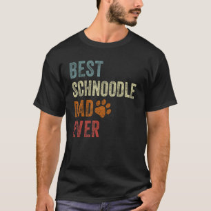 T-shirt Retro Best Schnoodle Papa Ever Schnoodle Papa Fath