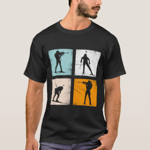 T-shirt Retro Biathlon Ventilateurs hivernaux Hommes Femme