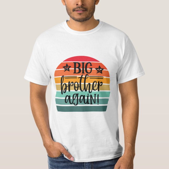 T-shirt Retro Big brother Encore (Devant)
