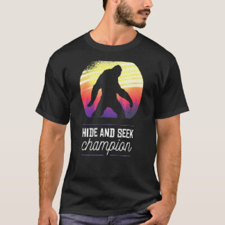 T-shirt Retro Big Foot Cacher Chercher Champion du Monde S