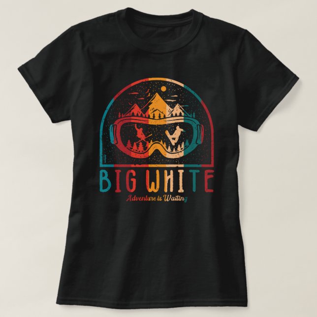 T-shirt Retro Big White Ski (Design devant)