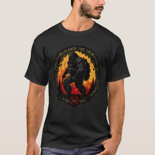 T-shirt Rétro Bigfoot Sapeur-Pompier de Forêt Sasquatch