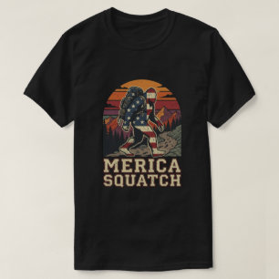 T-shirt Retro Bigfoot Sasquatch américain Nature
