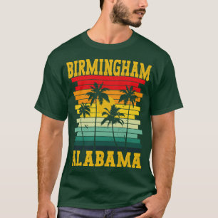 T-shirt Retro Birmingham Alabama AL Tropical Summer Palm T