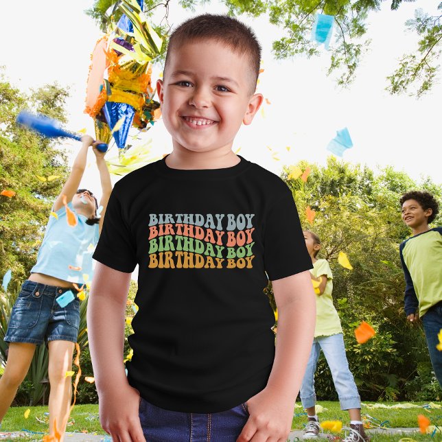 T-shirt Retro Birthday Boy (Créateur téléchargé)