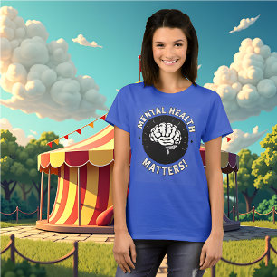 T-shirt Retro Black & White : La santé mentale compte pour