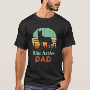 T-shirt Retro Blue Heeler Papa Australian Cattle Dog Père
