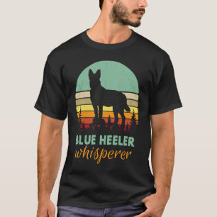 T-shirt Retro Blue Heeler Whisperer mignonne Australian Ca