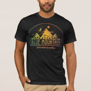 T-shirt Retro Blue Mountain Ski Adventure est en attente