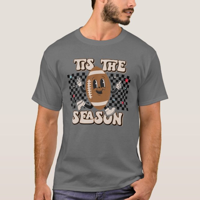 T-shirt Retro Boho C'Est La Saison Football Maman Football (Devant)