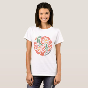 T-shirt Retro Boho Floral Citation Focus Sur Le Bon