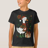 Rétro Boho Floral Drôle de Noël Oie Idiote Amoureu