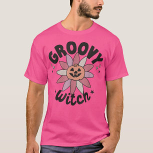 T-shirt Retro Boho Style Sorcière Super Drôle Halloween 