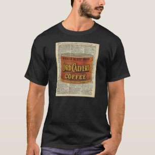 T-shirt Rétro boîte de café vintage à la vieille page