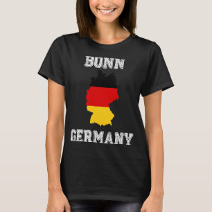 T-shirt Retro Bonn Allemagne Distorsion Allemagne Drapeau