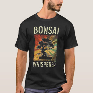 T-shirt Retro Bonsai Whisperer Gardener