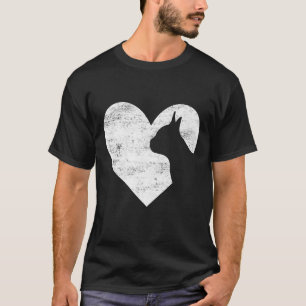 T-shirt Retro Boston Terrier Chien Coeur Saint Valentin Ch