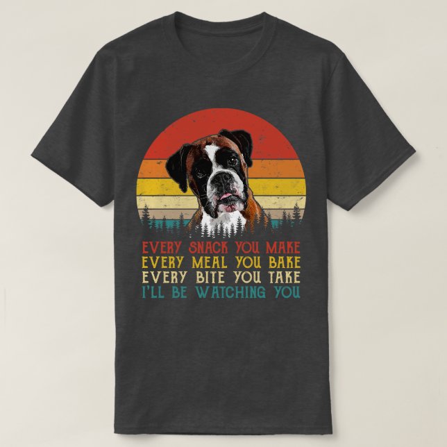 T-shirt Retro Boxer Chaque Snack Que Vous Faites Chaque Re (Design devant)