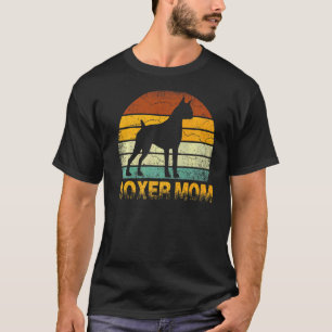 T-shirt Retro Boxer Maman Doxie Chien Propriétaire Mère An