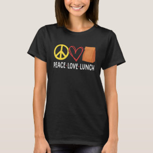 T-shirt rétro branché dame cantine amour paix dame cantine
