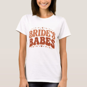 T-shirt Retro Bride's Babes Terracotta Enterrement de Vie 