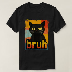 T-shirt Retro Bruh Chat Drôle Mème Design