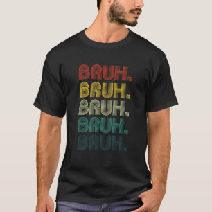 T-shirt Retro Bruh dit un salut frère pour les garçons Ado