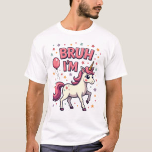 T-shirt Rétro Bruh J'ai 8 Licorne Anniversaire Mignon Rétr