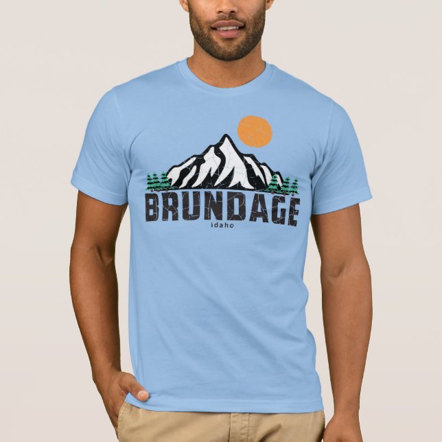 T-shirt Retro Brundage Mountain Ski (Devant)