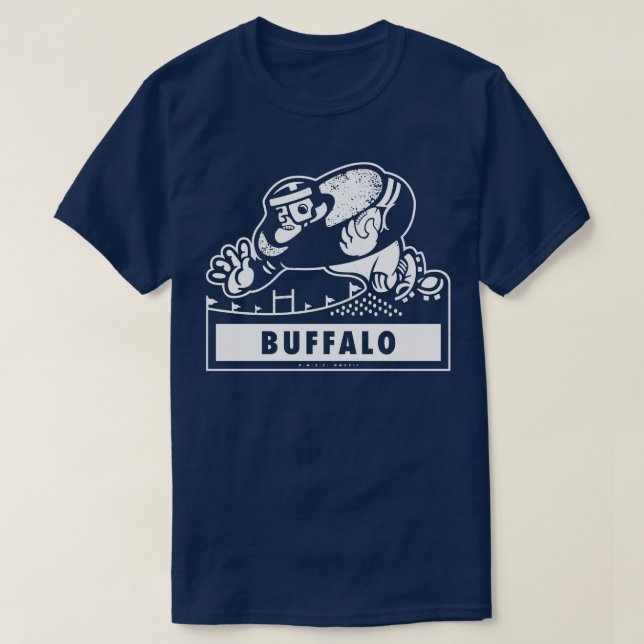 T-shirt Retro Brute Buffalo Blanc (Design devant)