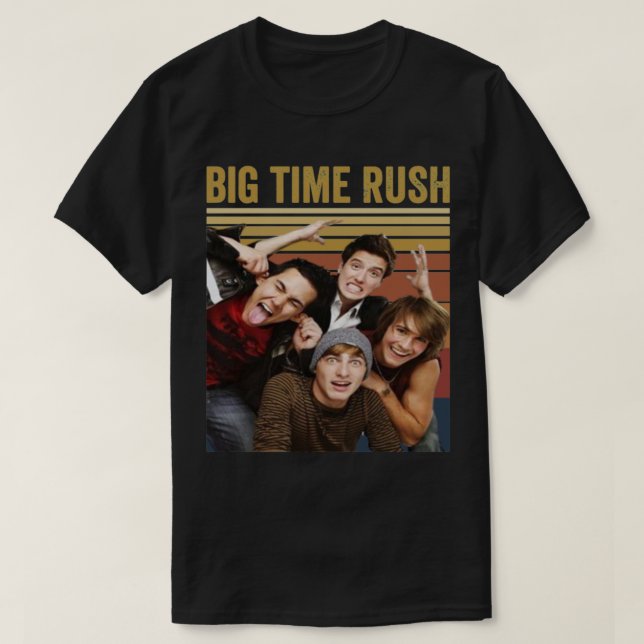 T-shirt Retro BTR Big Time Rush Band Musique Cadeau Hommes (Design devant)