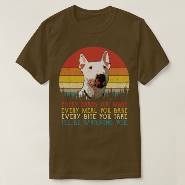 T-shirt Retro Bull Terrier Chaque Snack Que Vous Faites Ch (Design devant)