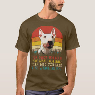 T-shirt Retro Bull Terrier Chaque Snack Que Vous Faites Ch