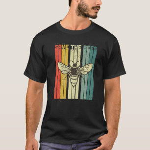 T-shirt Retro Bumblebee Beekeeper Vintage Sauvez Les Abeil