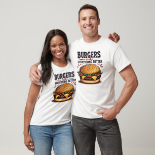 T-shirt Retro Burger Lover Typographie Vintage Art aliment
