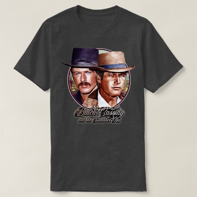 T-shirt Retro Butch Cassidy et Sundance Kid Outlaw Tr (Design devant)