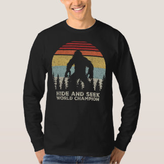 T-shirt Retro Cacher & Chercher Champion Chemise Funny Sas