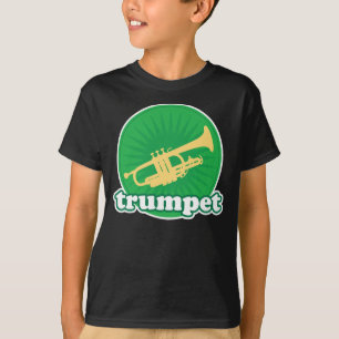 T-shirt Rétro cadeau vert de musique de trompette