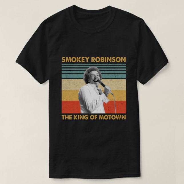 T-shirt Retro Cadeaux Smokey Robinson Le Roi De Motown (Design devant)