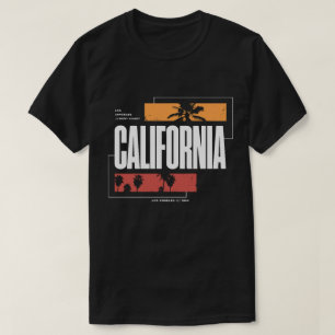T-shirt Rétro Californie Côte Ouest Los Angeles Palmiers