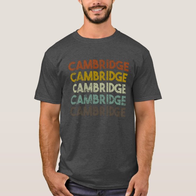 T-shirt Rétro Cambridge Angleterre drôle (Devant)