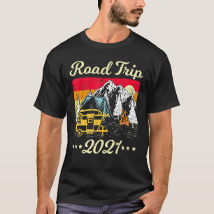 T-shirt Retro Camping Vintage Road Trip 2021 Camper